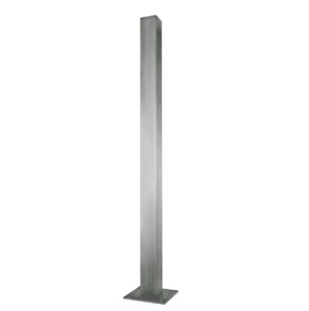 Pedestrian height stainless steel square post
